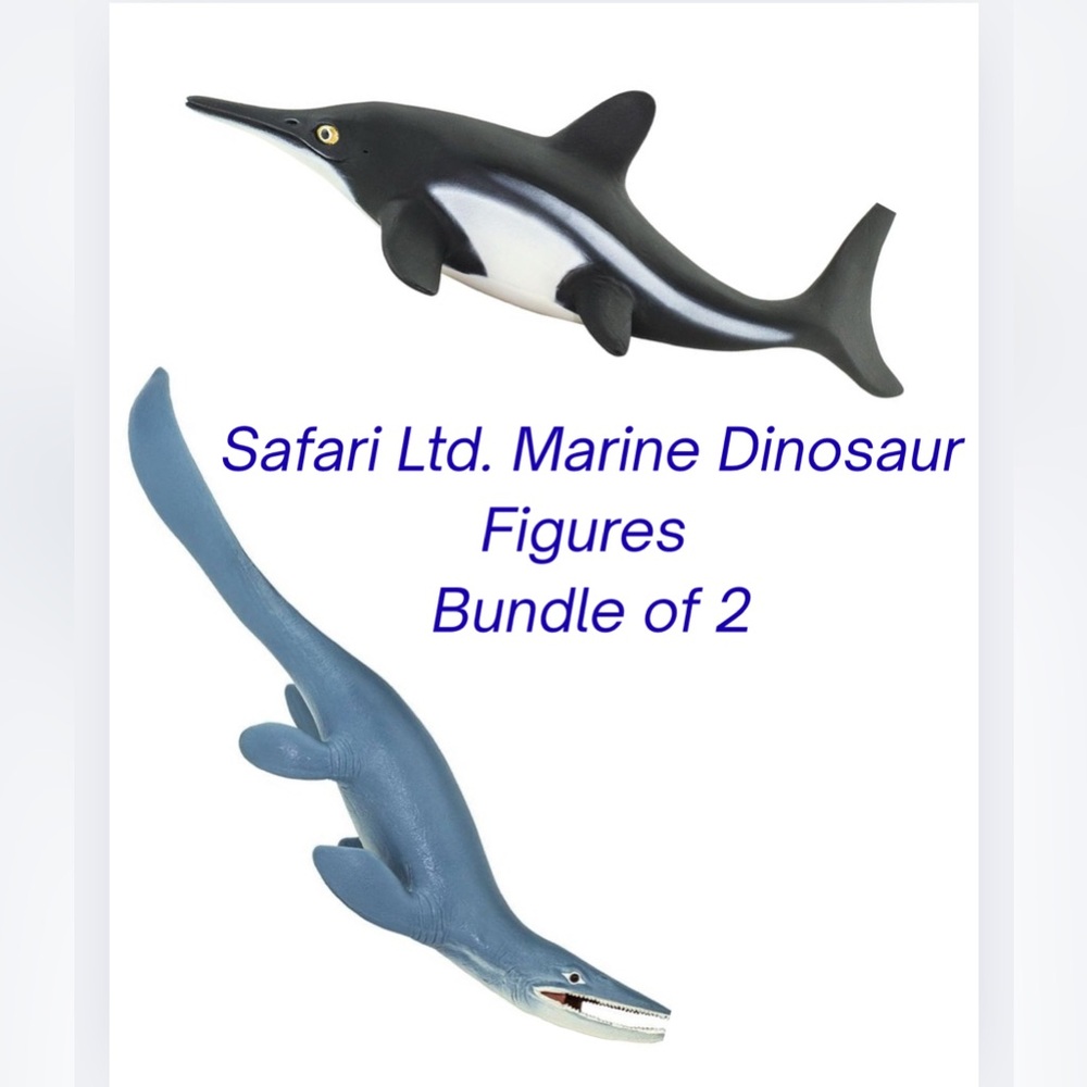 Safari Ltd Mosasaurus & Ichthyosaurus Marine Reptile Figures Set